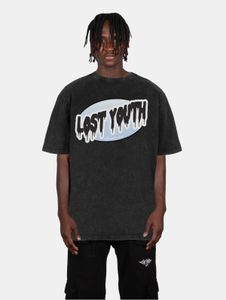 T-shirt homme Modern Lost Youth, coupe oversize, 240 g/m², coton, noir