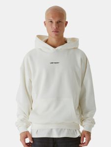 Comfortable Lost Youth men's hoodie with pockets, slim fit, 460 g/m² cotton, white
