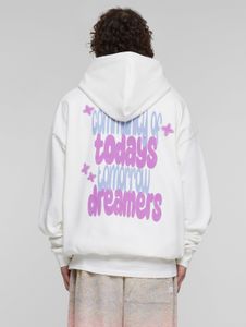 Comfortable Lost Youth men's hoodie with ribbed cuffs and hood, 460 g/m² cotton, white