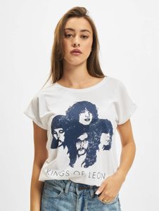 T-shirt femme Merchcode, imprimé léopard, 180 g/m², coton, blanc