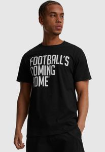 Camiseta informal de hombre Merchcode de algodón, color negro.