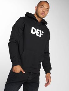 Modern Merchcode Men's Hoodie Drawstring Ribbed Knit 250 g/m² with Cotton Black
