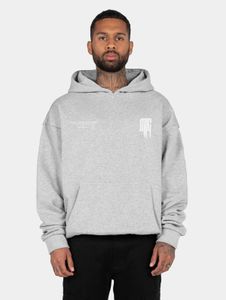 Sweat à capuche MJ GONZALES pour homme, grande capuche, poignets côtelés, 460 g/m², coton, gris