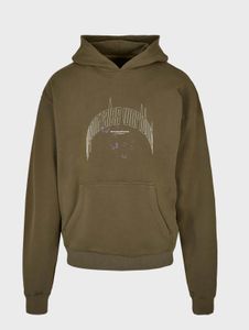 Casual MJ Gonzales men's hoodie with ribbed cuffs and hood, 460 g/m² cotton, khaki