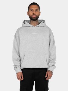 Felpa con cappuccio da uomo moderna MJ Gonzales, polsini a coste, vestibilità oversize, 460 g/m², cotone, grigio
