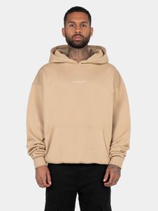 Felpa casual da uomo MJ Gonzales, cappuccio ampio, polsini a coste, cotone 460 g/m², beige