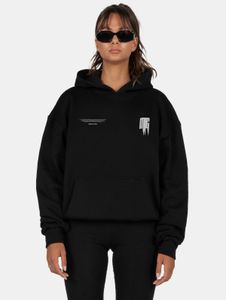 bequemer MJ GONZALES Damen Hoodie Oversize 460 g/m² mit Baumwolle Schwarz
