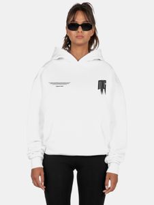 Comfortable MJ Gonzales women's oversized hoodie, 460 g/m², made of cotton, white