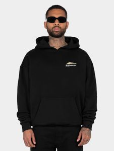 Comfortable MJ Gonzales men's oversized hoodie, 460 g/m², made of cotton, black