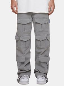 Comodi jeans da uomo MJ Gonzales con tasche con cerniera, in cotone, grigi