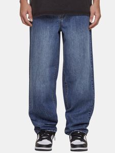 Jeans da uomo moderni MJ Gonzales con tasche con cerniera, in cotone, blu