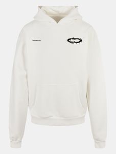 Casual MJ Gonzales men's oversized hoodie, 460 g/m², made of cotton, white