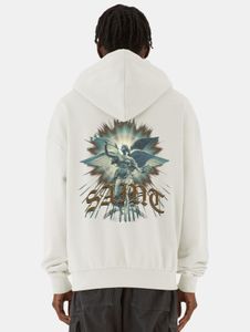 Sweat à capuche oversize décontracté MJ Gonzales pour homme, 460 g/m², 100 % coton, blanc