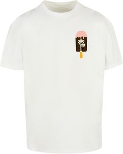 Comoda t-shirt oversize da uomo Merchcode, 240 g/m², cotone, bianca
