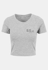 modernes POD Damen T-Shirt Stretch Oversize 180 g/m² mit Baumwolle Grau