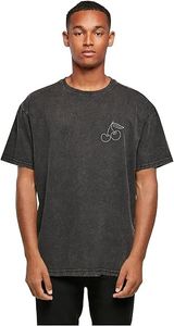 T-shirt casual da uomo POD, 240 g/m², cotone, nera