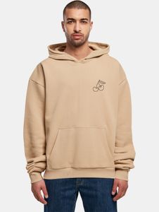 Sweat à capuche confortable Merchcode pour homme, avec poches et capuche, 460 g/m² coton, beige