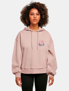 Sudadera con capucha Soft Merchcode para mujer, talla grande, 300 g/m², rosa antiguo.