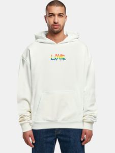Felpa con cappuccio casual da uomo Merchcode, 460 g/m² in cotone, bianca