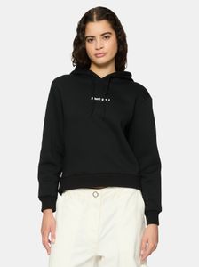 Sweat à capuche Soft Miss Tee pour femme, en coton noir