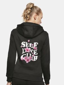 Sudadera con capucha Soft Miss Tee para mujer, 300 g/m², algodón, negra.
