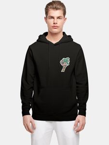 Modern Mister Tee men's hoodie with ribbed cuffs and hood, 460 g/m² cotton, black