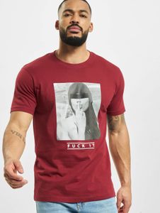 Camiseta deportiva Mister Tee para hombre, 180 g/m², de algodón rojo.