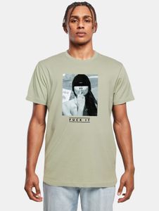 Camiseta deportiva Mister Tee para hombre, 180 g/m², de algodón verde.