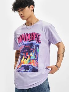 Camiseta deportiva Mister Tee para hombre, 180 g/m², de algodón, color violeta.