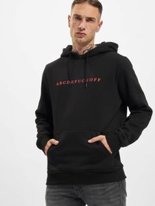 Sudadera con capucha Soft Mister Tee para hombre con cordón ajustable y puños acanalados, 300 g/m² de algodón, color negro.