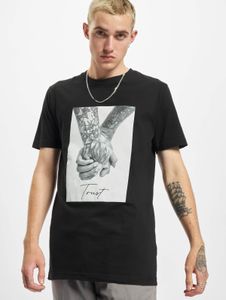 Camiseta deportiva Mister Tee para hombre, 180 g/m², de algodón negro.