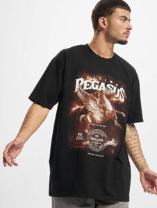 Camiseta de hombre Casual Mister Tee de corte holgado, 240 g/m², algodón, negra.