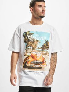Camiseta de hombre Casual Mister Tee de corte holgado, 240 g/m², algodón, blanca.