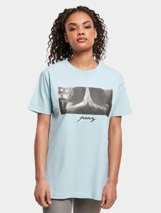 modernes Mister Tee Damen T-Shirt 180 g/m² mit Baumwolle Hell-Blau