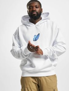 weicher Mister Tee Herren Hoodie Kordelzug Rippbündchen 460 g/m² mit Baumwolle Weiß
