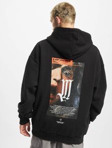 Comoda felpa con cappuccio da uomo Mister Tee con coulisse e polsini a coste, 460 g/m² di cotone, nera.