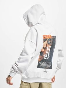 Sweat à capuche Casual Mister Tee pour homme, avec cordon de serrage et poignets côtelés, 460 g/m² coton, blanc