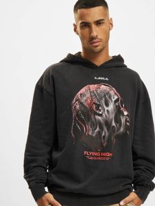 Sweat à capuche Soft Mister Tee pour homme, avec poignets et capuche côtelés, 240 g/m², coton, noir