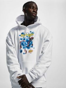 Felpa con cappuccio casual da uomo Mister Tee, 460 g/m², cotone, bianca