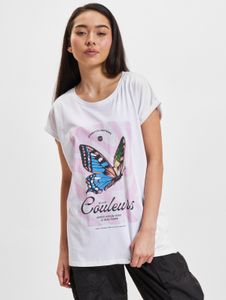 lässiges Mister Tee Damen T-Shirt 140 g/m² mit Baumwolle Weiß