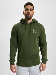 Felpa casual da uomo Mister Tee con cappuccio e coulisse, in cotone, color kaki
