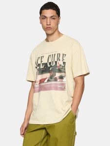 sporty Mister Tee men's T-shirt with cotton, beige
