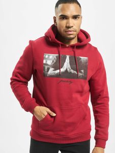 Modern Mister Tee men's hoodie with drawstring, rib knit, 300 g/m² cotton, red