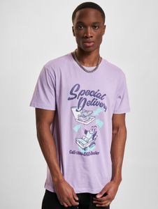Cómoda camiseta Mister Tee para hombre, de algodón, color morado.