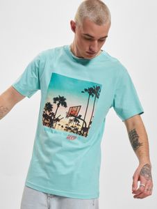 Camiseta deportiva Mister Tee para hombre, de algodón, color azul claro.