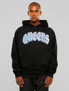 Sweat à capuche Casual Mister Tee pour homme, en coton noir, avec poignets et capuche côtelés.
