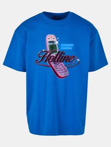 T-shirt sportiva da uomo oversize in cotone Mister Tee, blu