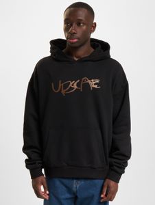 Casual Mister Tee men's hoodie with ribbed cuffs and hood, made of cotton, black