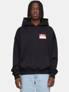 Felpa con cappuccio da uomo Soft Mister Tee con polsini e cappuccio a coste, realizzata in cotone, nera