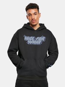 Soft Mister Tee men's hoodie with ribbed cuffs and hood, 460 g/m² cotton, black